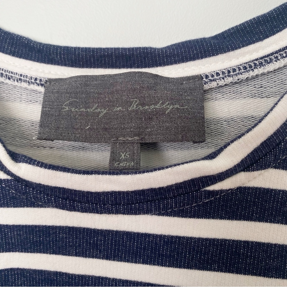 Anthropologie SUNDAY IN BROOKLYN Faux Layered Nautical sleeveless shirt - Picture 4 of 5